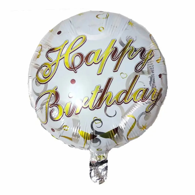 10pcs 18inch Happy Birthday Balloons Baby Shower Balloon Happy Birthday Party Decoration Foil Globos Good Vibrations