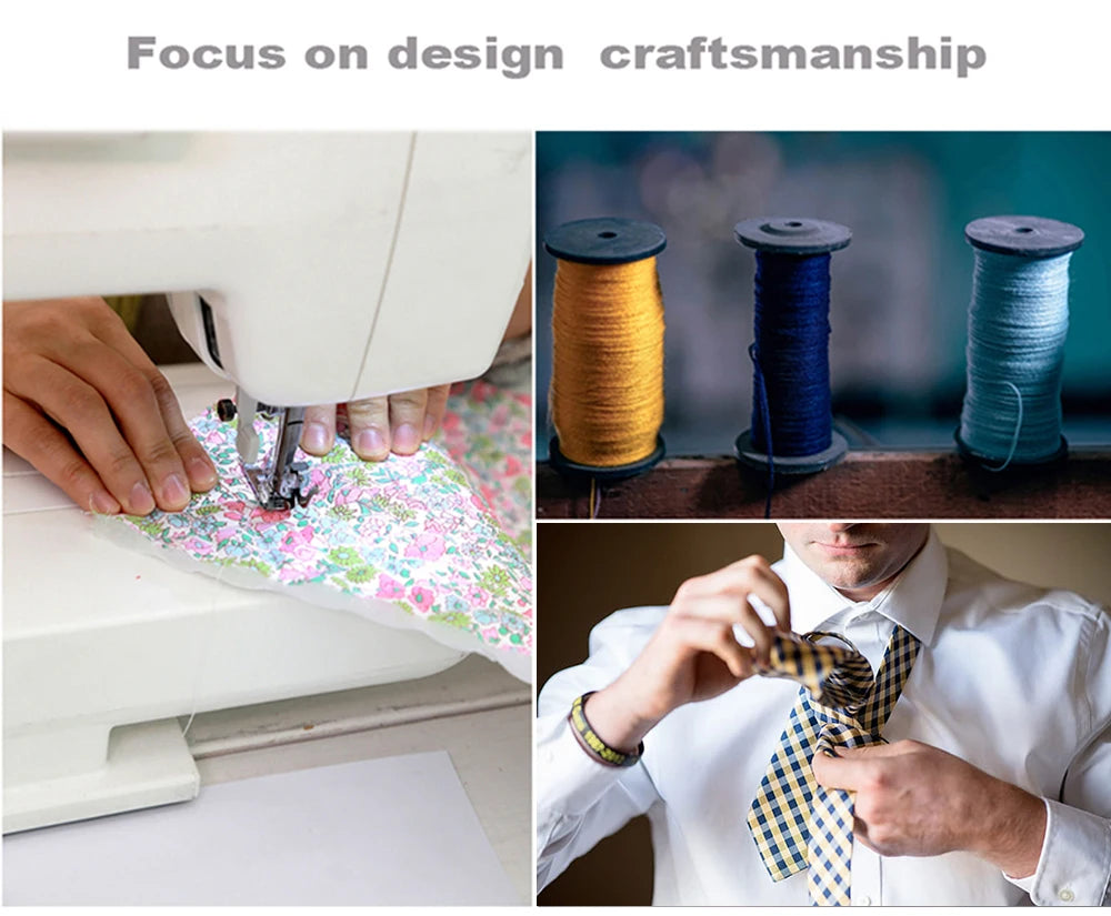 GUSLESON Quality Bowties For Wedding Mens Solid Color Two Layer Pre-tied Bow Tie and Pocket Square Cufflinks Set with Gift Box Good Vibrations