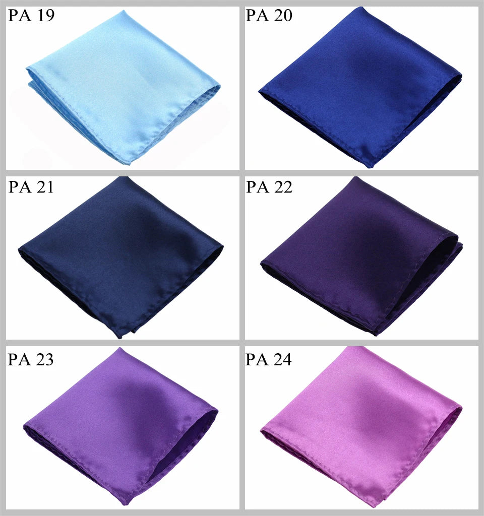 HUISHI Solid Handkerchief Vintage Fashion Party Pocket Hanky For Suit Men's Handkerchief Groomsmen Pocket Square Hanker Good Vibrations