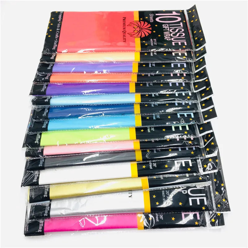 10 Sheets 50*66cm Tissue Paper DIY Handmade Craft Paper Flowers Gift Packing Wedding Festive & Party Home Decoration Supplies Good Vibrations
