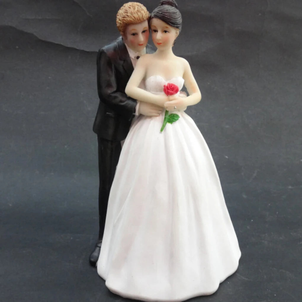 2025 Cake Toppers Dolls Bride and Groom Figurines Funny Wedding Cake Toppers Stand Topper Decoration Supplies Marry Figurine Good Vibrations