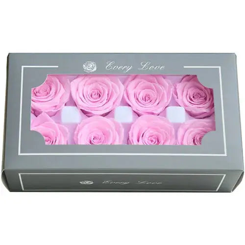 YO CHO 8PCS/Box A Eternal Rose Flower 4-5cm Preserved Fresh Flower Rose Valentine's Day Gift Wedding Thanksgiving Eternal Flower Good Vibrations