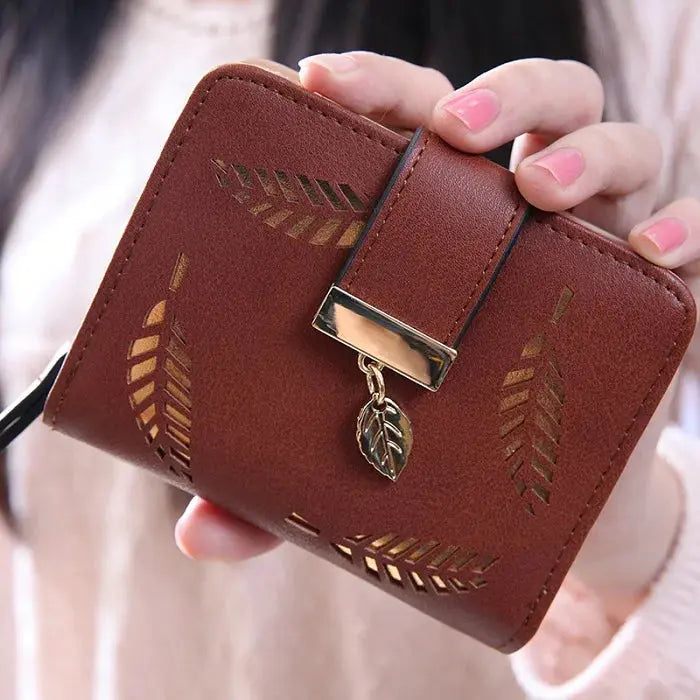 Women's PU Leather Wallet Purse Female Small Walet Portomonee Lady Short Money Bag Good Vibrations