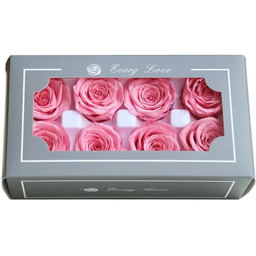 YO CHO 8PCS/Box A Eternal Rose Flower 4-5cm Preserved Fresh Flower Rose Valentine's Day Gift Wedding Thanksgiving Eternal Flower Good Vibrations