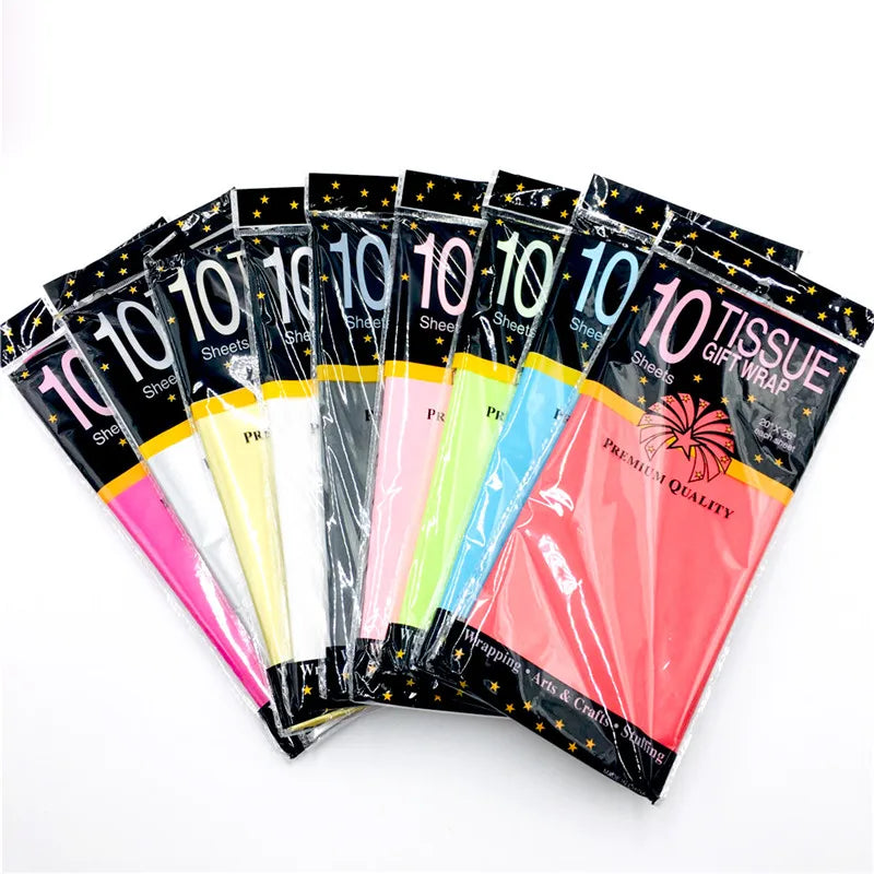 10 Sheets 50*66cm Tissue Paper DIY Handmade Craft Paper Flowers Gift Packing Wedding Festive & Party Home Decoration Supplies Good Vibrations