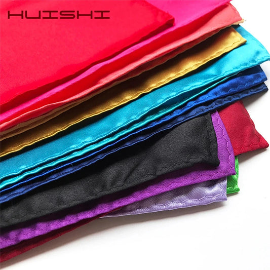 HUISHI Solid Handkerchief Vintage Fashion Party Pocket Hanky For Suit Men's Handkerchief Groomsmen Pocket Square Hanker Good Vibrations