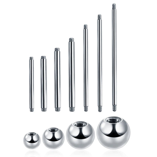 1PC G23 Titanium Straight Barbell Tongue Rings Helix Piercing Septum Industrial Barbell Earring Piercing Sexy Body Jewelry Good Vibrations