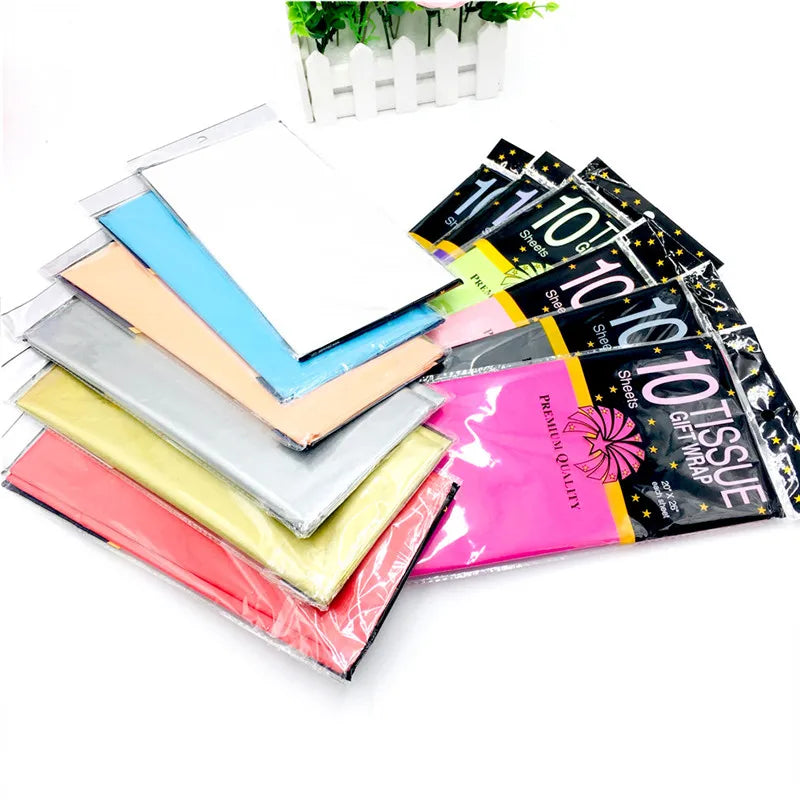 10 Sheets 50*66cm Tissue Paper DIY Handmade Craft Paper Flowers Gift Packing Wedding Festive & Party Home Decoration Supplies Good Vibrations