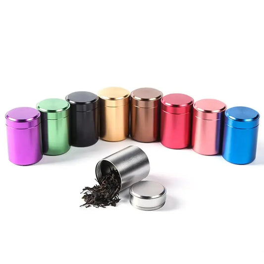 80ml Metal Aluminum Sealed Cans Portable Travel Tea Caddy Airtight Smell Proof Container Stash Jar GOOD Vibrations Adult Super Store