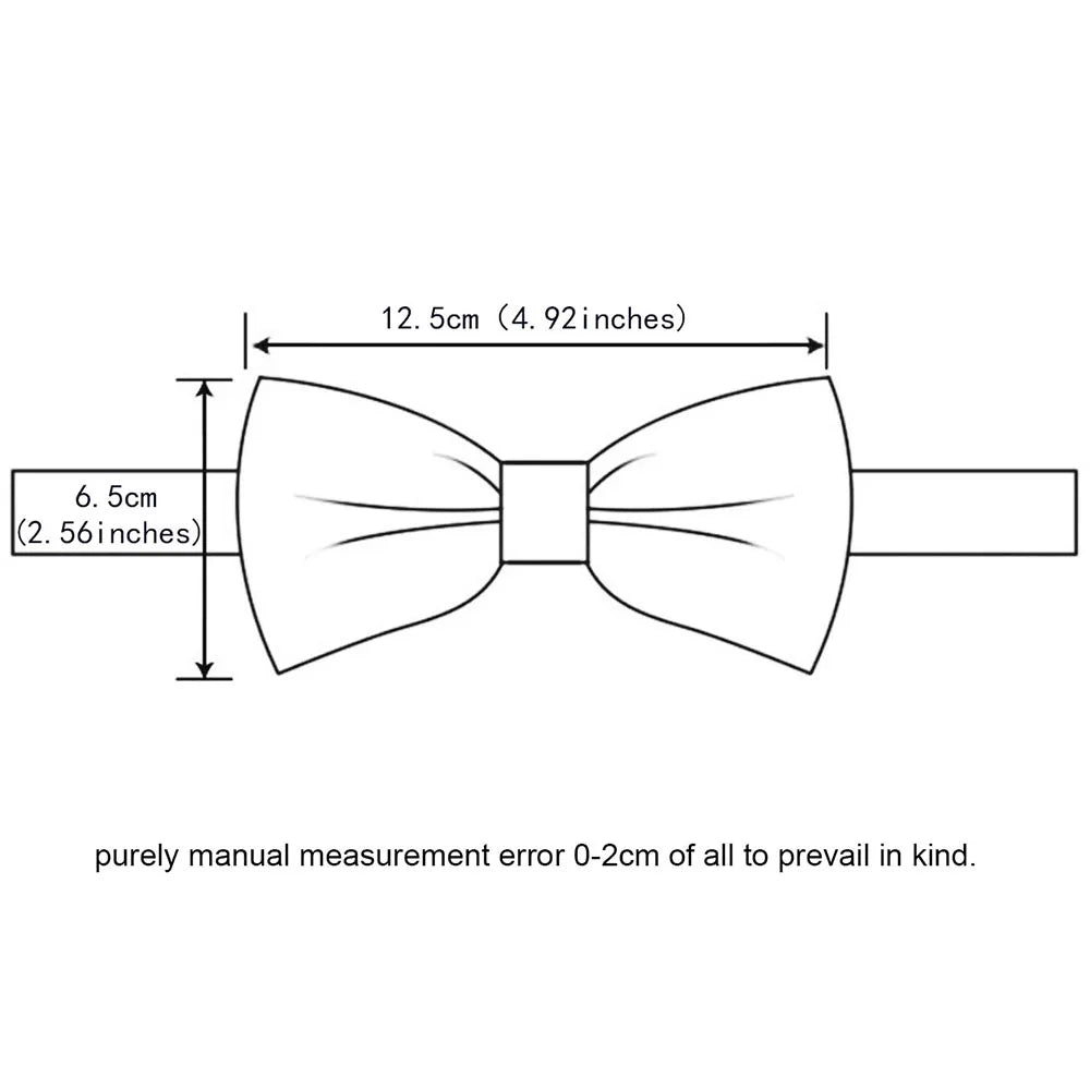 GUSLESON Quality Bowties For Wedding Mens Solid Color Two Layer Pre-tied Bow Tie and Pocket Square Cufflinks Set with Gift Box Good Vibrations