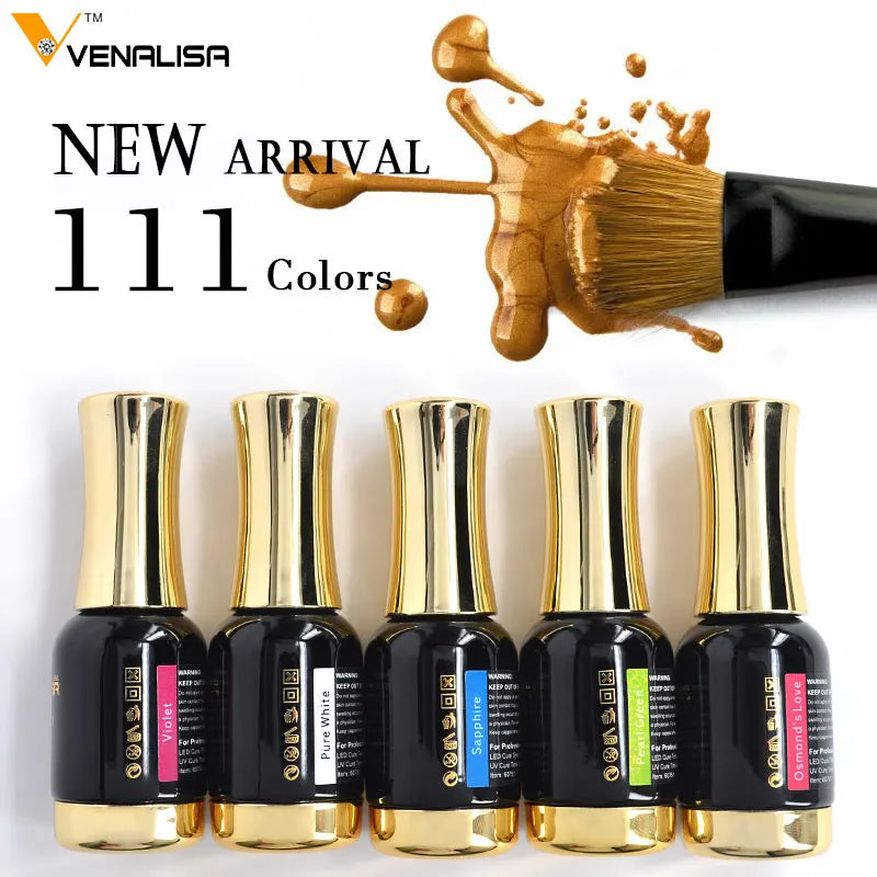 Nail Salon Long Lasting Shining Soak Off Color Nail Gel Polish Good Quality Topcoat Color Gel 111 Colors Nail Polish Gel Lacquer Good Vibrations