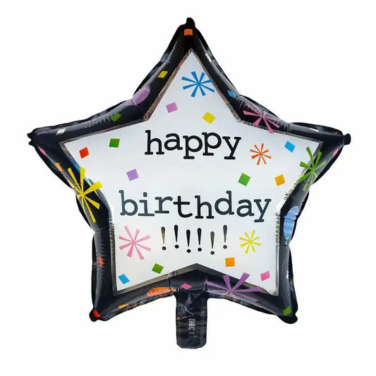 10pcs 18inch Happy Birthday Balloons Baby Shower Balloon Happy Birthday Party Decoration Foil Globos Good Vibrations