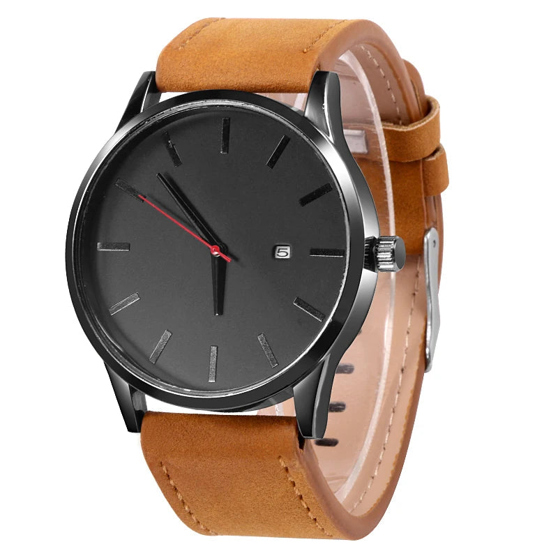 Relogio Masculino Sports Men's Wristwatches Leather Male Clock Minimalistic Watches Famle Quartz Simple Designer Reloj Hombre Good Vibrations
