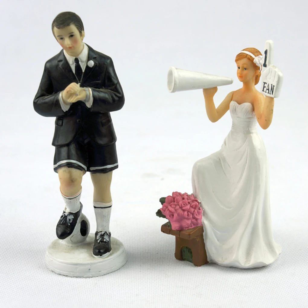 2025 Cake Toppers Dolls Bride and Groom Figurines Funny Wedding Cake Toppers Stand Topper Decoration Supplies Marry Figurine Good Vibrations