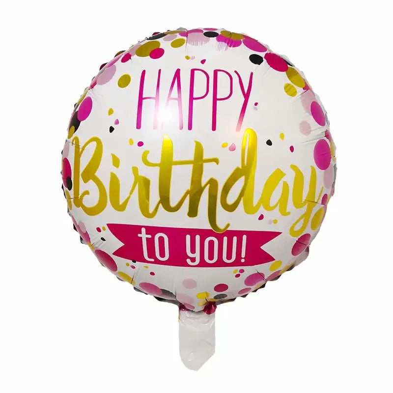 10pcs 18inch Happy Birthday Balloons Baby Shower Balloon Happy Birthday Party Decoration Foil Globos Good Vibrations