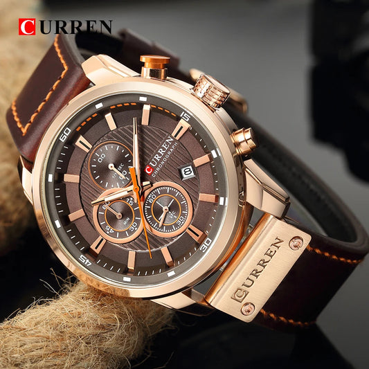 CURREN Fashion Date Quartz Men Watches Top Brand Luxury Male Clock Chronograph Sport Mens Wrist Watch Hodinky Relogio Masculino Good Vibrations