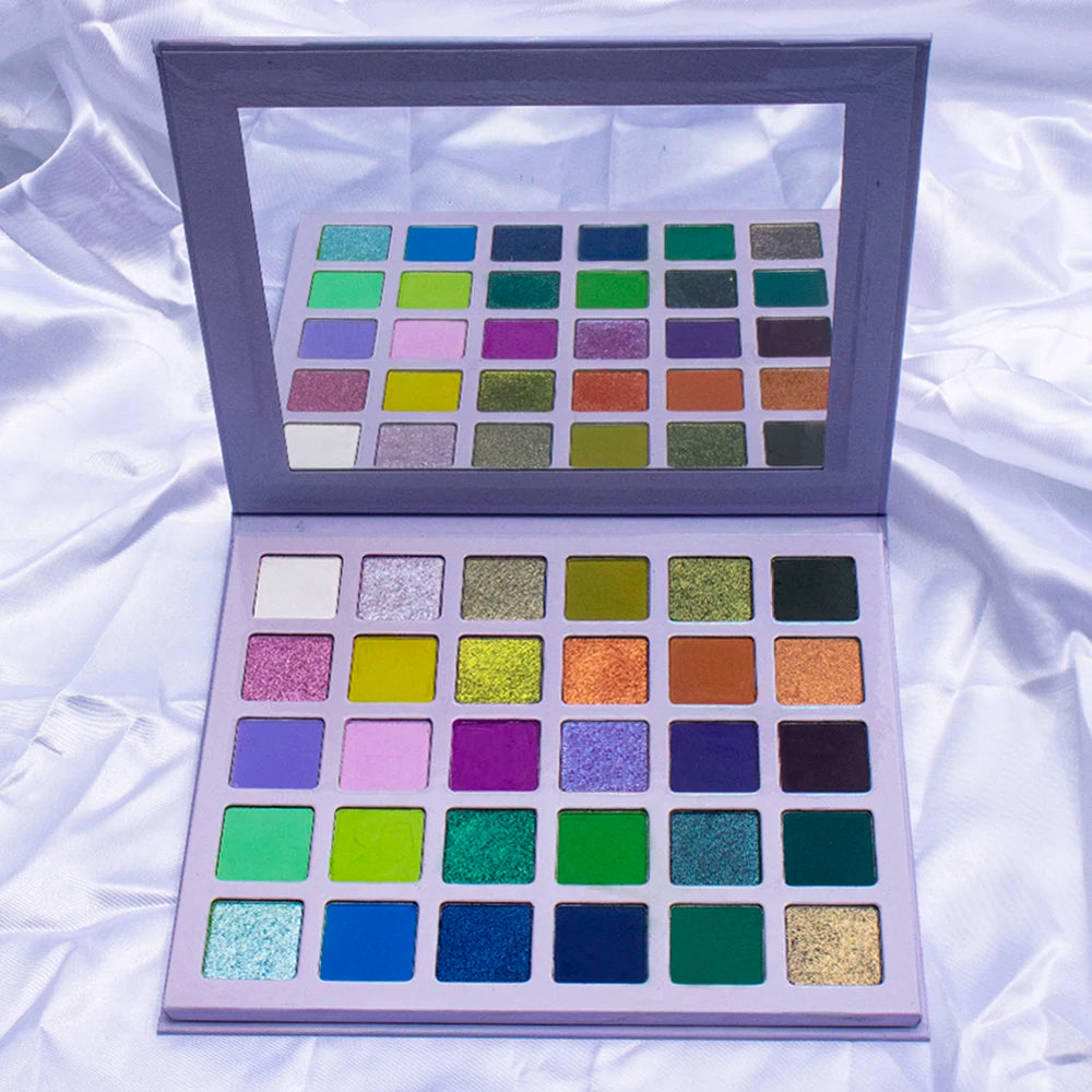 Wholesale High Pigment Creamy Buttery 30 Colors Eye Shadow Palette Makeup With Private Label Good Vibrations