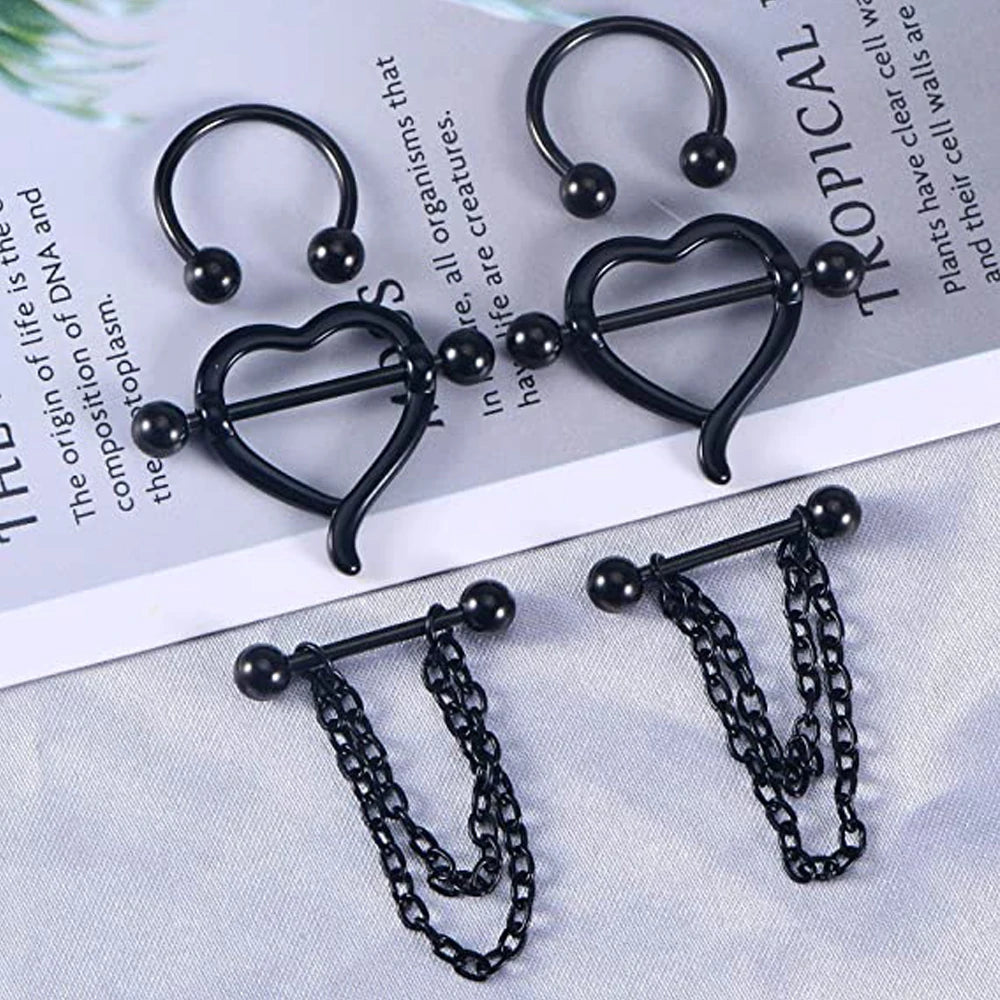 10 Style 14G Nipple Rings Nipplering for Women Straight Tongue Rings Barbell Nipple Rings Piercing Jewelry Good Vibrations Adult Super Store