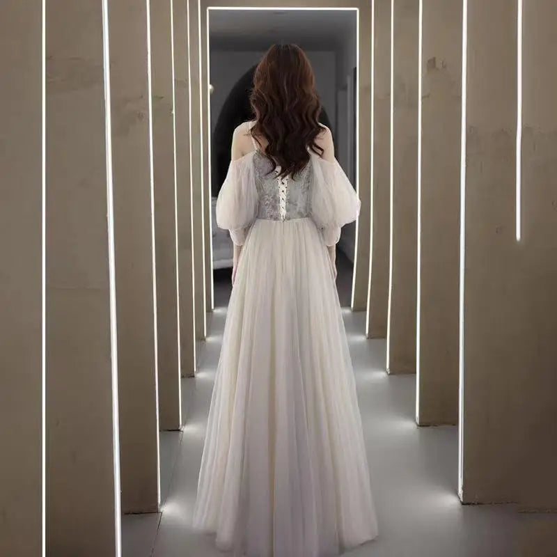 Womens Party Gowns Temperament Lace Long Elegant Maxi Evening Prom Dresses Good Vibrations