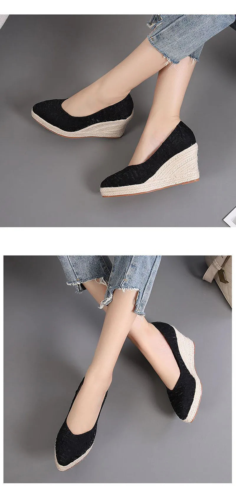 Fashion High Heels Women Wedges Shoes Elegant Ladies Party Shoes Brand Women Pumps Retro Woman Wedge Heel 8cm A3800 Good Vibrations