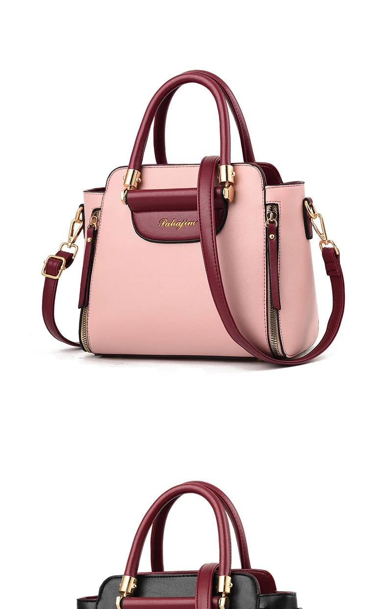 Women's bag 2025 new fashion women's bags hit color hand-held  bag Europeand the United States all-match shoulder messenger bag Good Vibrations