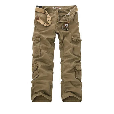 2023 New Men Cargo Pants Mens Loose Army Tactical Pants Multi-pocket Trousers Pantalon Homme Big Size 46 Male Military Overalls Good Vibrations