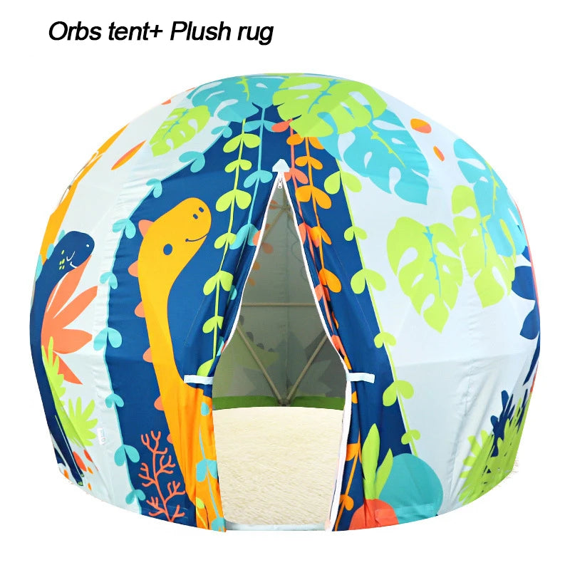 Children Indoor Kids Preschool Kindergarten Playhouse Round Yurt Circular Castle Folding Dinosaur Dome Play House Tent Good Vibrations