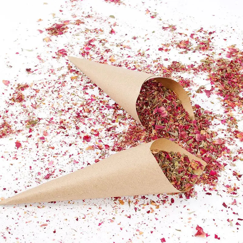 Kraft Paper Wedding Tray Confetti Cone Stand Box Tray Rustic Wedding Decoration Wedding Confetti Cones Wedding Cones Set supply Good Vibrations