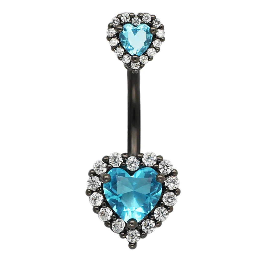 JHJT 14G Heart Belly Button Piercing Navel Ring 316L Surgical Stainless Steel CZ Belly Piercing Ombligo Jewelry for Women Good Vibrations Adult Super Store