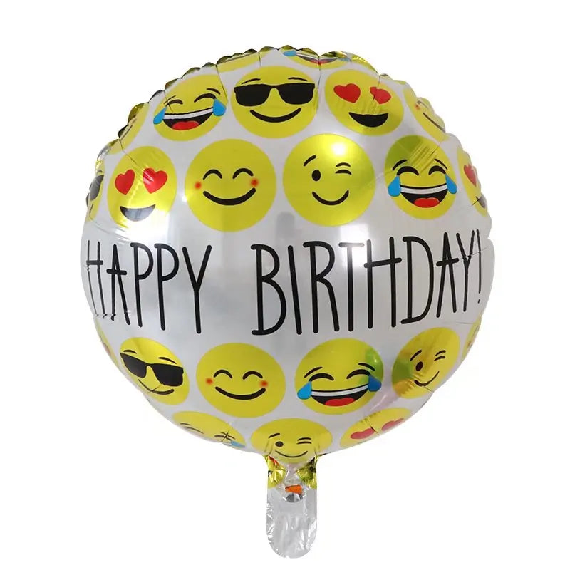 10pcs 18inch Happy Birthday Balloons Baby Shower Balloon Happy Birthday Party Decoration Foil Globos Good Vibrations