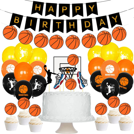 New Original Basketball Theme Basketball Birthday Balloon Commemorative 24 Party Layout Good Vibrations
