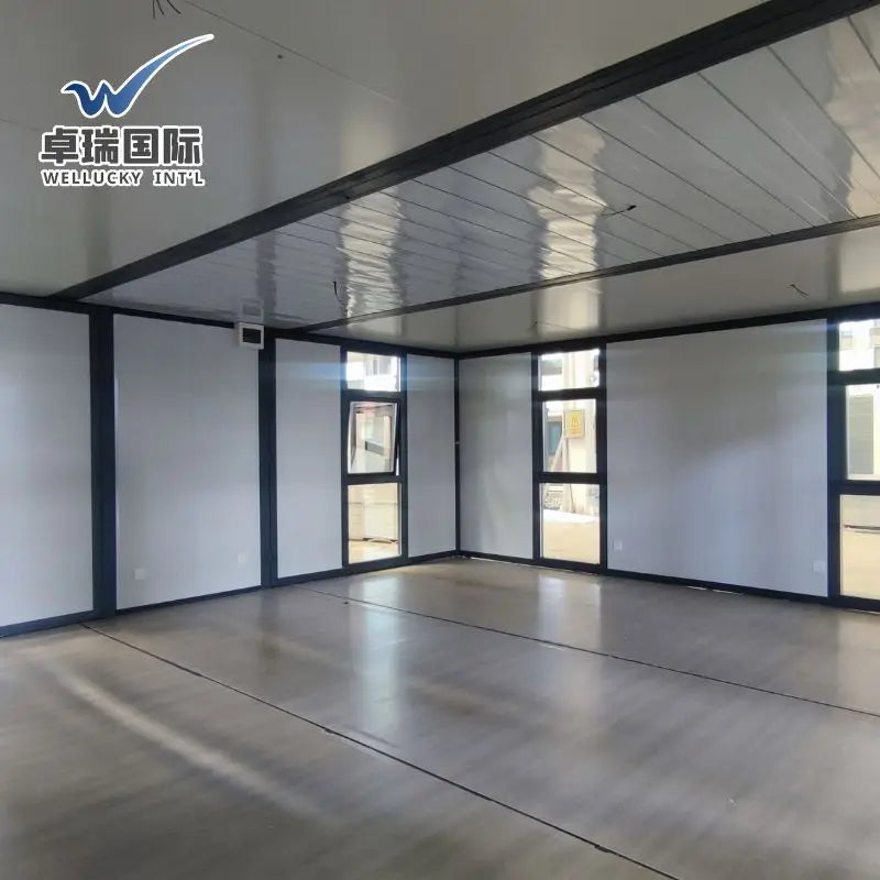 WELLUCKY 20ft Prefab Flat Pack Modular Home Prefab Container Home Sustainable Mobile Insulated Fireproof Container House Good Vibrations