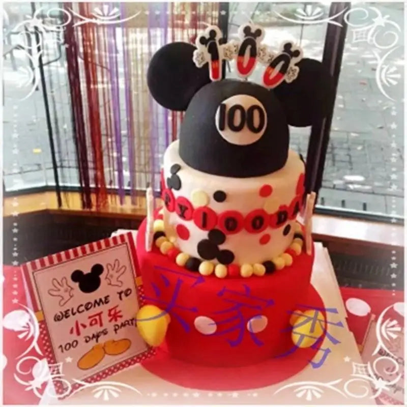 Hot Happy Birthday Number 0-9 Candles Cartoon Mickey Minnie Mouse Candle Cake Cupcake Topper Party Decoration Supplies DIY Gifts Good Vibrations