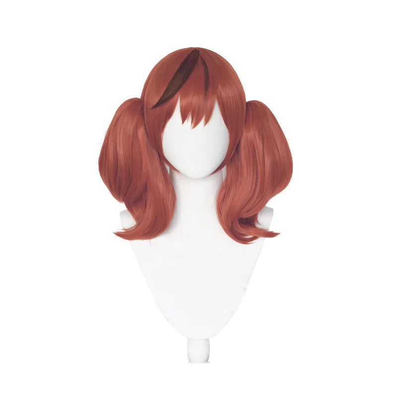 Uma Musume Nice Nature Cosplay Wig Uma Musume Pretty Derby Red Brown Detachable Ponytails Wig with Bangs + Free Wig Cap Good Vibrations