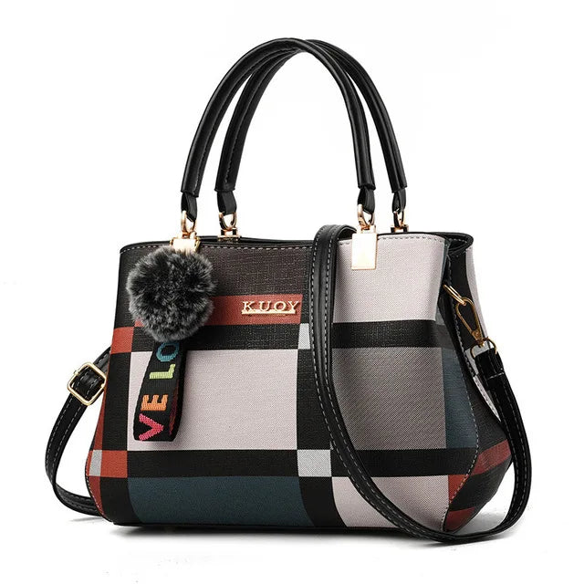 Yogodlns New Luxury Handbag Women Stitching Wild Messenger Bags Designer Brand Plaid Shoulder Bag Female Ladies Totes Good Vibrations