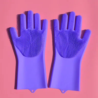 Food Grade Household Cleaning Kitchen Gadgets Scrubber Kitchen Silicone Gloves Dishwashing Good Vibrations