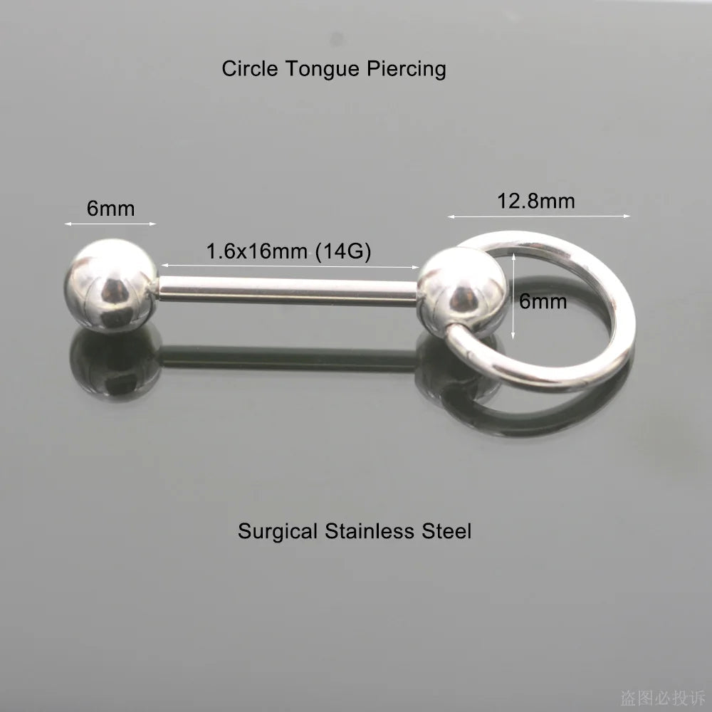 Sexy Genital Spider Moon KISS Rose Tongue Piercing Heart Balls Surgical Stainless Steel Tongue Rings Daisy Tounge Rings Jewelry Good Vibrations Adult Super Store