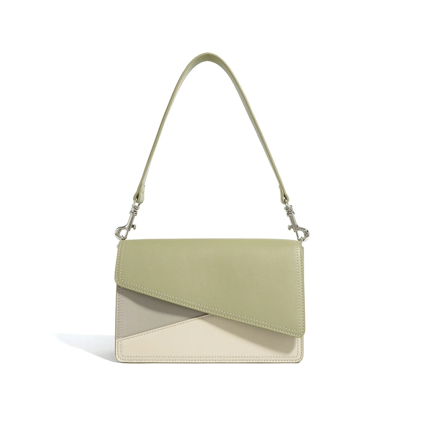 New Geometric Color Blocking Small square Bag 2024 Minimalist Color Blocking Single Shoulder Crossbody Versatile Underarm Bag Good Vibrations