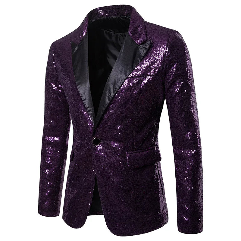 Men Blazer Banquet Wedding Blazer Party Blazer Bar Night Club Suit Men Coats Bright Suit Paisley Suit Fashion Men Suit Good Vibrations