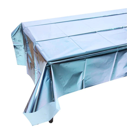 Disposable Party Glitter Table Cloth Birthday Rectangular Tablecloth Wedding Birthday Table Cloth Rectangular PVC Waterproof Good Vibrations