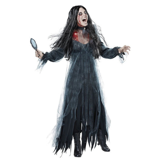 Women's Horror Ghost Dead Corpse Zombie Bride Dress Cosplay Halloween Costume for TV & Movie Fans Good Vibrations