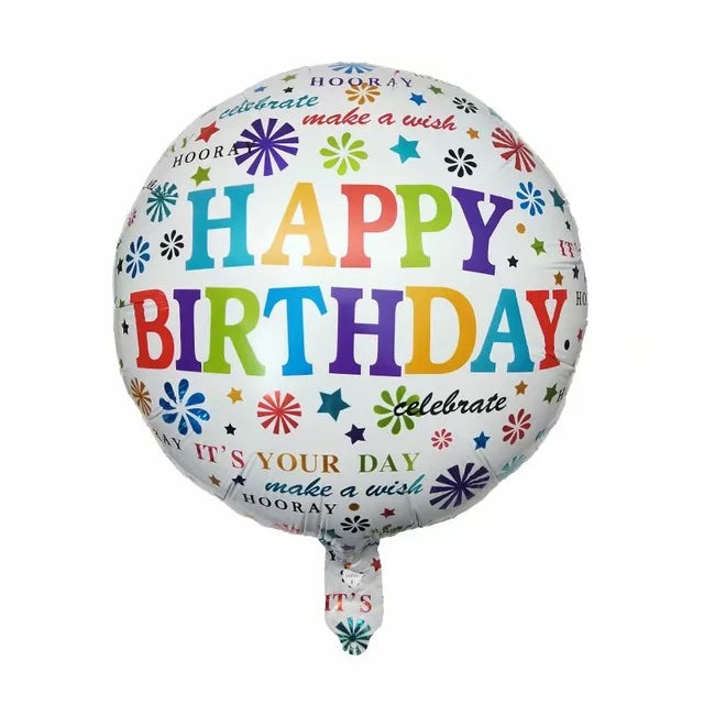 10pcs 18inch Happy Birthday Balloons Baby Shower Balloon Happy Birthday Party Decoration Foil Globos Good Vibrations