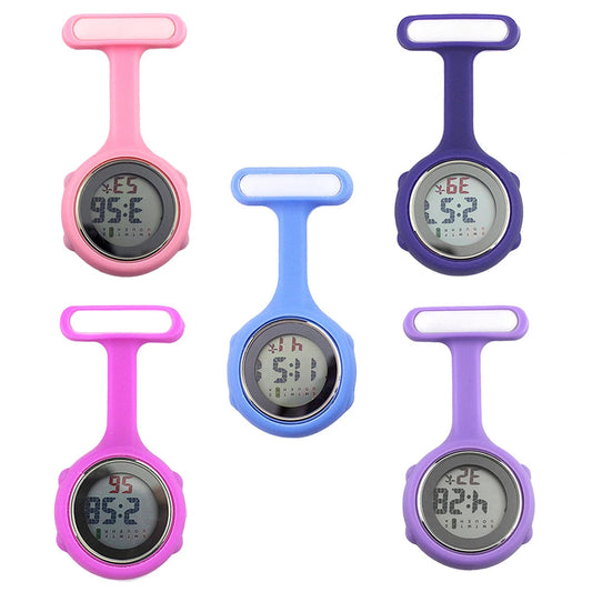 Nurse Pockets Watch Fashion Women's Digital Display Dial Fob Brooch Pin Hang Electric Watch New Fob Watches reloj de bolsillo Good Vibrations