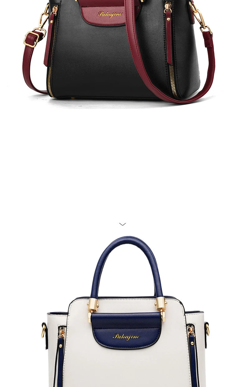 Women's bag 2025 new fashion women's bags hit color hand-held  bag Europeand the United States all-match shoulder messenger bag Good Vibrations
