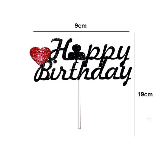 Poker Theme Cake Toppers Casino Birthday Cupcake Topper Gambling Scene Playing Card Picks Adults Kids Birthday Party Supplies Good Vibrations