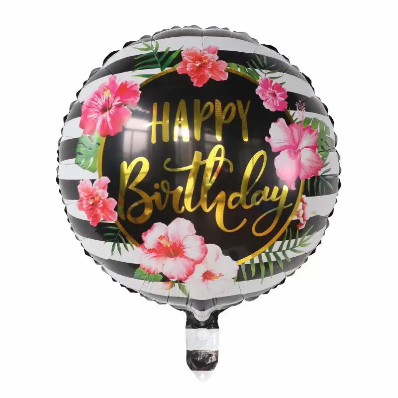 10pcs 18inch Happy Birthday Balloons Baby Shower Balloon Happy Birthday Party Decoration Foil Globos Good Vibrations