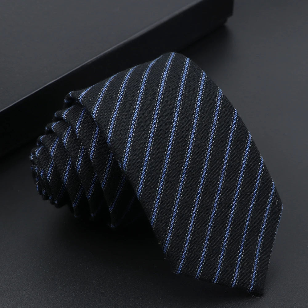 Mens Tie Imitation Cashmere Classic 6cm Skinny Casual Necktie Cotton Handmade For Wedding Party Dinner Striped Plaid Tie Gift Good Vibrations