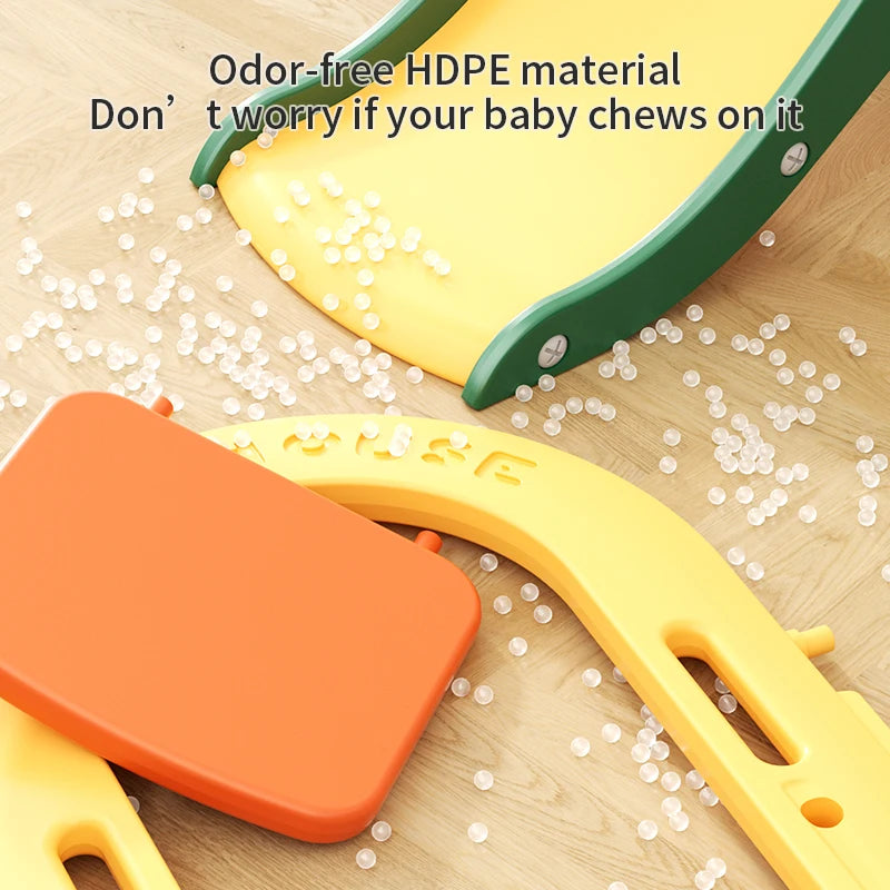 Feiqi Kids Fun Space Slide  Tent House Playhouse  Home Children's Playground Plastic Toy Baby Slides Set for Kids Indoor Good Vibrations