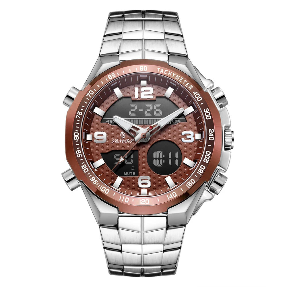 High Quality Luxury Stainless Steel Band Analog Quartz Watch Business Work Quartz Men Wristwatch Good Vibrations