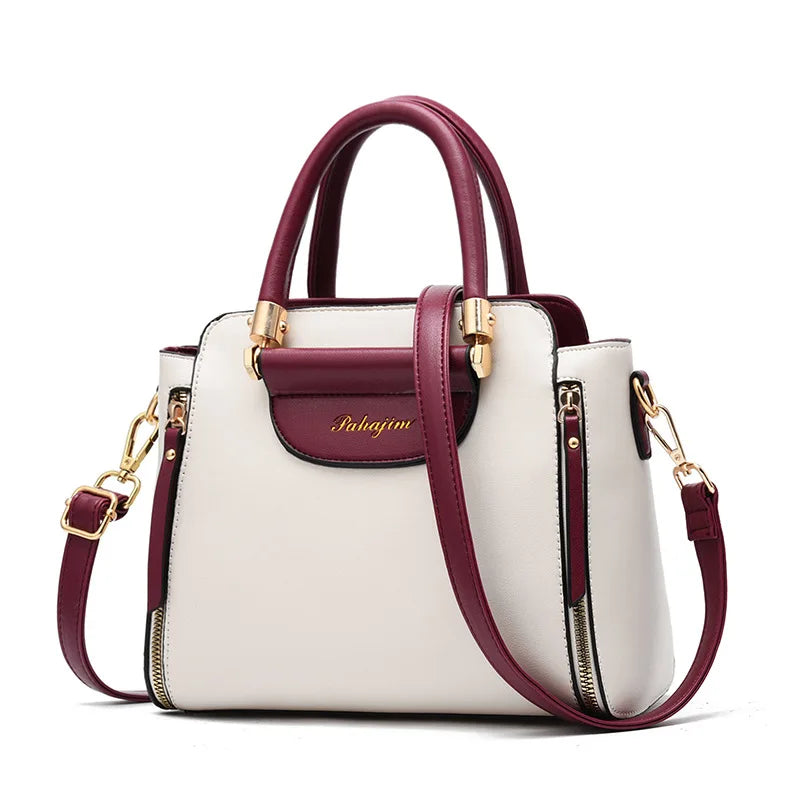 Women's bag 2025 new fashion women's bags hit color hand-held  bag Europeand the United States all-match shoulder messenger bag Good Vibrations